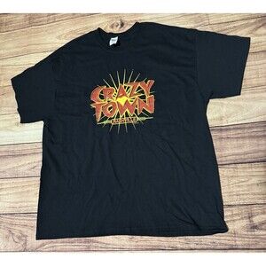 Crazy Town Nashville Bar And Music Venue T Shirt Size 2XL Black Rare HTF